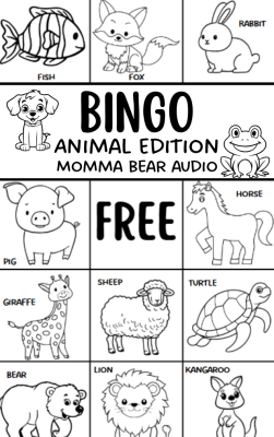 Bingo - Animal Edition MYO Card Label