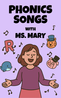 Phonics Songs by Ms. Mary MYO Card Label