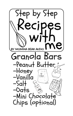 Step-By-Step Recipes With Me - Granola bars MYO Card Label