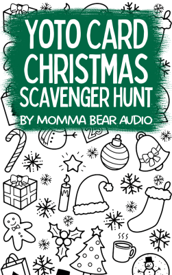 Yoto Card Christmas Scavenger Hunt MYO Card Label